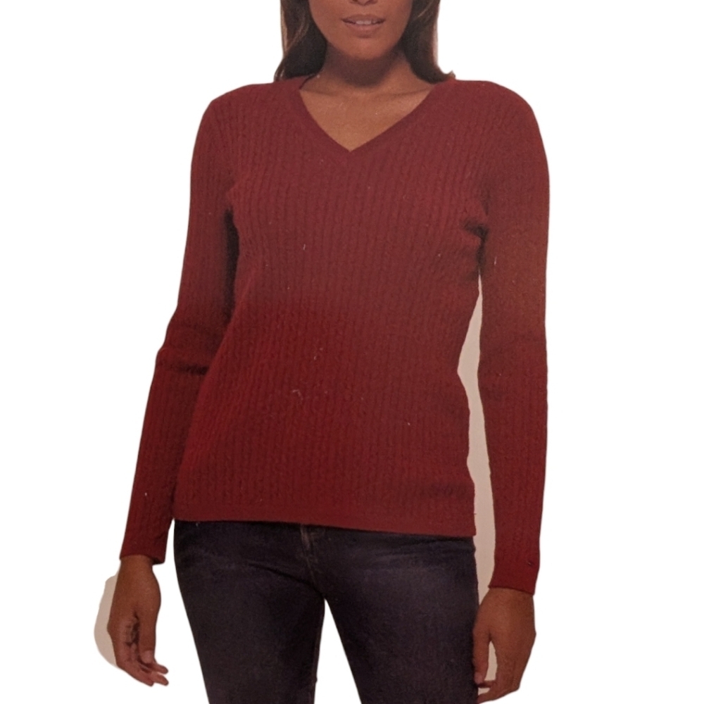 NEW Tommy Hilfiger Cable Knit Style Sweater | Red
